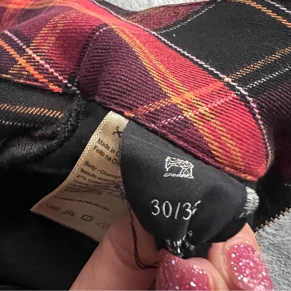 Scotch & Soda Maison Scotch Modern Classics Tartan Plaid Punk Zipper Skinny Pant - Picture 12 of 15